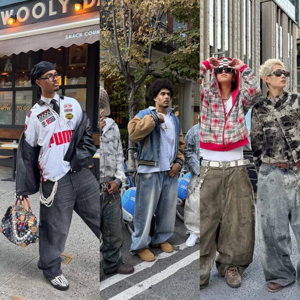 how to style baggy jeans