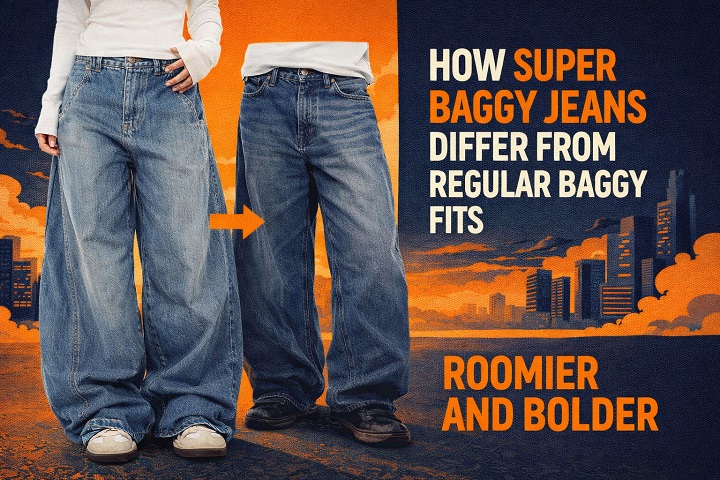 How Super Baggy Jeans Differ from Regular Baggy Fits